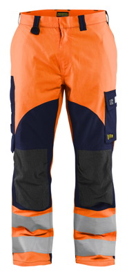 Blåkläder Multinorm inherent werkbroek 15881513 | High Vis Oranje/Marineblauw | Maat 52 - 7330509720806