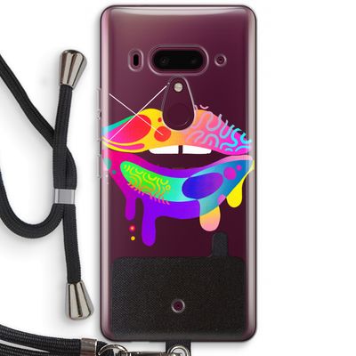 Lip Palette: HTC U12+ Transparant Hoesje met koord
