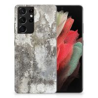 Samsung Galaxy S21 Ultra TPU Siliconen Hoesje Beton Print - thumbnail