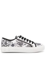 Ferragamo baskets Borg à fleurs - Blanc