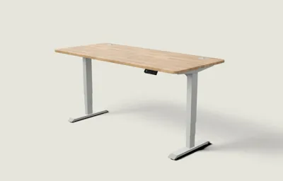 Desktronic HomePro bureau Grijs / Massief Eiken / 180x80 cm