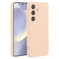 Lunso Samsung Galaxy S25 hoesje - Flexibel siliconen Backcover - Lichtroze