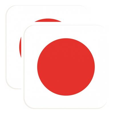 Bierviltjes Japan - 30x stuks - landen thema - 9 x 9 cm - vierkant - karton