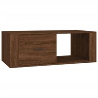 The Living Store Salontafel - Functioneel - Bruineiken - 100 x 50.5 x 35 cm