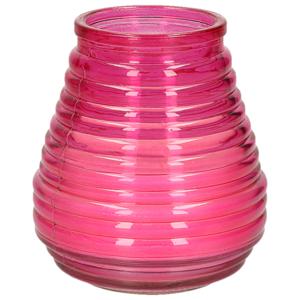 Tafelkaars Lowboy - roze - glas - 9 x 10,5 cm - binnen/buiten