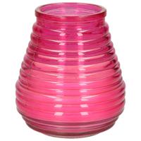 Tafelkaars Lowboy - roze - glas - 9 x 10,5 cm - binnen/buiten - thumbnail