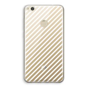 Strepen zwart-wit: Huawei Ascend P8 Lite (2017) Transparant Hoesje