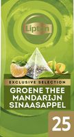 Thee Lipton Exclusive Groene thee Mandarijn 25 piramidezakjes - thumbnail