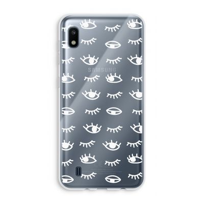 Eye pattern #3: Samsung Galaxy A10 Transparant Hoesje