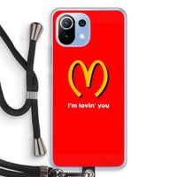 I'm lovin' you: Xiaomi Mi 11 Lite Transparant Hoesje met koord