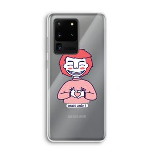 Hartje: Samsung Galaxy S20 Ultra Transparant Hoesje