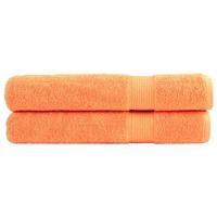 VidaXL Saunadoeken solund 2 st 600 g/m² 80x200 cm oranje