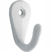 Kanhaak enkel 1 schr.gat 38mm witgel.