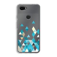 Gekleurde driehoekjes blauw: Google Pixel 3a Transparant Hoesje Gekleurde driehoekjes blauw: Google Pixel 3a Transparant Hoesje