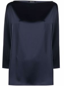 Gianluca Capannolo blouse en satin à encolure bateau - Bleu