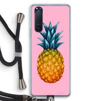 Grote ananas: Sony Xperia 5 II Transparant Hoesje met koord
