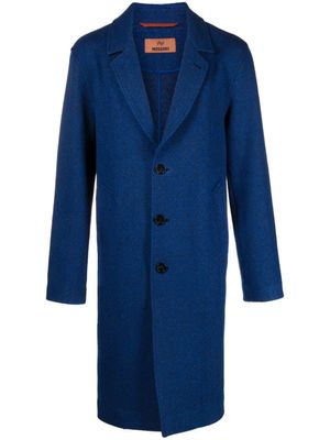 Missoni manteau boutonné à chevrons - Bleu
