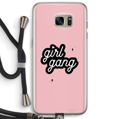 Girl Gang: Samsung Galaxy S7 Edge Transparant Hoesje met koord