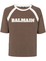 Balmain t-shirt Retro Mini à imprimé monogrammé - Marron