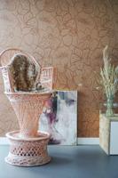 Behang Wild Flowers Rol terracotta