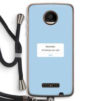 Reminder: Motorola Moto Z Force Transparant Hoesje met koord Reminder: Motorola Moto Z Force Transparant Hoesje met koord