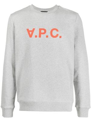 A.P.C. sweat à logo imprimé - Gris