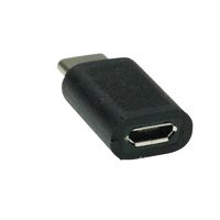 Value 12.99.3191 tussenstuk voor kabels USB Type C USB Type Micro B Zwart - thumbnail
