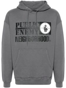 Neighborhood x Public Enemy hoodie à imprimé graphique - Gris