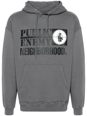 Neighborhood x Public Enemy hoodie à imprimé graphique - Gris