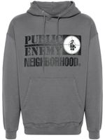 Neighborhood x Public Enemy graphic-print hoodie - Gris