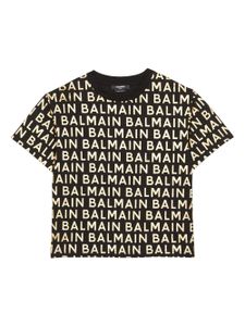 Balmain Kids t-shirt en coton à logo - Noir