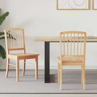 Eettafelstoelen 2 pcs Naturel 50 x 52,5 x 91 cm