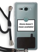 Alone: Sony Xperia XZ2 Compact Transparant Hoesje met koord