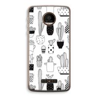 Cactusmotief: Motorola Moto Z Force Transparant Hoesje