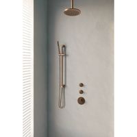 Thermostatisch Inbouwdoucheset Brauer Copper 20 cm Hoofddouche Plafondarm Staafhanddouche op Glijstang Koper Brauer - thumbnail