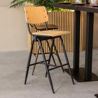 LABEL51 Barkruk Solid - Naturel - Hout - Zithoogte 86 LABEL51 Barkruk Solid - Naturel - Hout - Zithoogte 86
