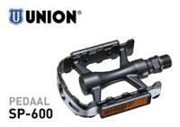 Union Pedaal SP-600 aluminium, zwart, 9/16". hangverpakking