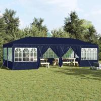 Partytent met 12 Blauwe Zijwanden 8x4 m PE