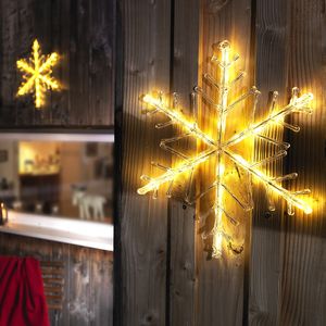 LED Sneeuwvlok buiten 24V - IP44 waterdicht - 24 warmwitte LEDs - 40 x 40 cm - Dimbaar - Kerstverlichting