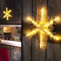 LED Sneeuwvlok buiten 24V - IP44 waterdicht - 24 warmwitte LEDs - 40 x 40 cm - Dimbaar - Kerstverlichting - thumbnail