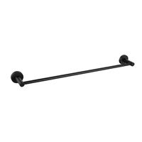 Handdoek houder Aloni | Wandmontage | 57 cm | Messing | Rond | Zwart mat