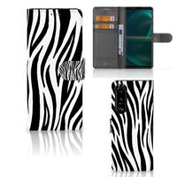 Sony Xperia 5III | Telefoonhoesje | Met pasjeshouder | Zebra