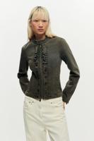 Katoenen jas met ritssluiting - GREEN - XS