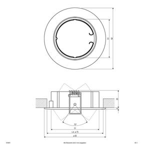 EVN 515001 515001 Inbouwring Halogeen Zonder 50 W Wit