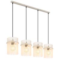 Globo 4-lichts hanglampGorley zand bruin met glas - 15698-4HB