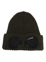 C.P. Company Goggles-detail ribbed beanie - Vert - thumbnail