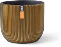 Capi nature groove indoor bol bloempot 24x21 cm zwart goud