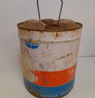 Amoco Wit Rood Blauw Olieblik - Origineel