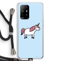 Eenhoorn: Oppo A94 5G Transparant Hoesje met koord