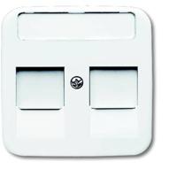 Busch-Jaeger 2CKA001753A8030 Modulaire jack insert Afdekking Zuiver wit (RAL 9010), Wit 1 stuk(s)
